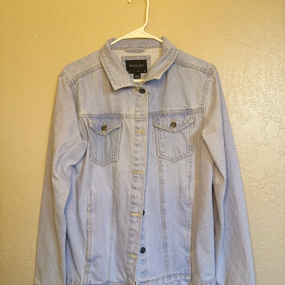 Brave Soul Pale Blue Denim Jacket for Women